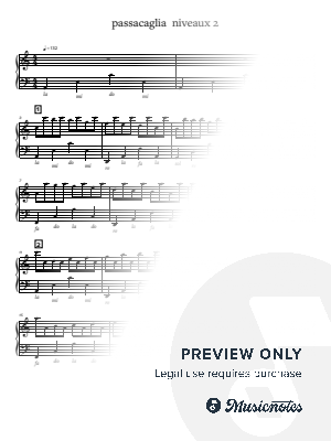 Passacaglia niveau 2 arrangement marc Denouel by denouel marc - Sheet Music