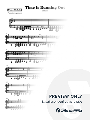 Time Is Running Out by Piano Go Life  - Sheet Music