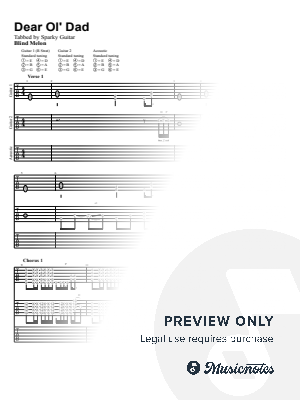 Dear Ol' Dad by SparkyGuitar - Sheet Music