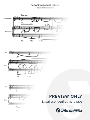 Chopin,Cello Sonata in G minor,Op.65 3rd Mov,for Cello and Piano Original