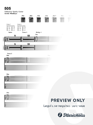 505 by SparkyGuitar - Sheet Music