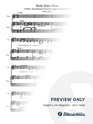 Both Sides Now, for Piano & Vocal