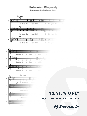 Bohemian Rhapsody, Pentatonix for SATB