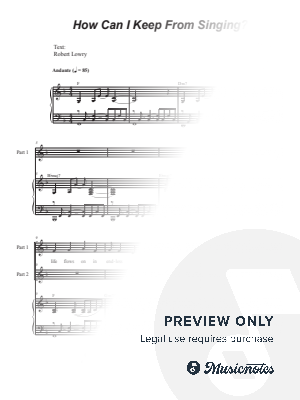 How Can I Keep From Singing? (2-part choir) by Stephen DeCesare - Sheet Music