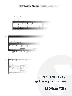 How Can I Keep From Singing? (Cello solo and Piano) by Stephen DeCesare - Sheet Music