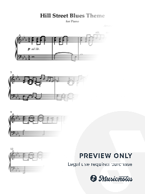 The Hill Street Blues Theme by Daniel Nicholson - Sheet Music