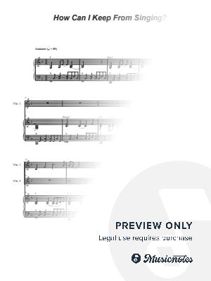 How Can I Keep From Singing? (Violin Duet)