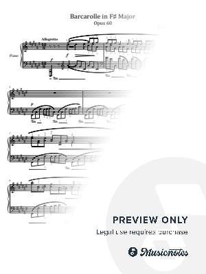 Chopin, Barcarolle Op.60 in F-sharp Major, Original With Fingering