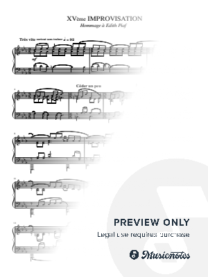 Poulenc, 10 Improvisations, FP 176 No.15 in C Minor, Hommage à Edith Piaf, Original