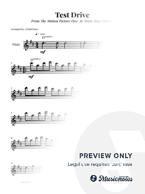Test Drive - From How to Train Your Dragon | FLUTE SOLO (SIMPLIFIED)