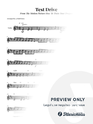 Test Drive - From How to Train Your Dragon | VIOLIN SOLO (SIMPLIFIED)