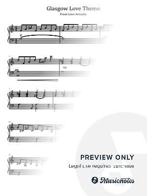 Glasgow Love Theme, from Love Actually, for Piano Solo by hotson - Sheet Music