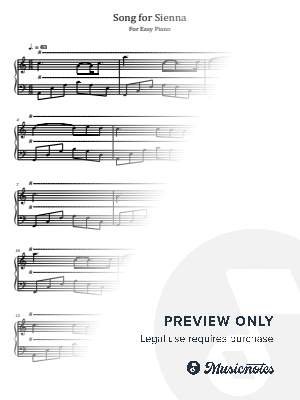 Song for Sienna, for Easy Piano, Brian Crain