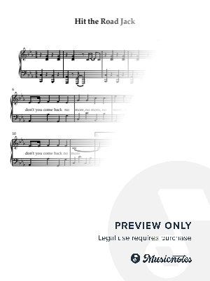 Hit the Road Jack by Louiza Patsia - Sheet Music