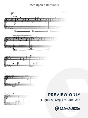 Once Upon a December, Anastasia, for Piano Solo by hotson - Sheet Music