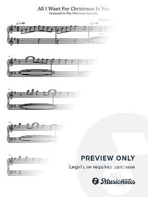 All I Want for Christmas Is You Mariah Carey, for Easy Piano