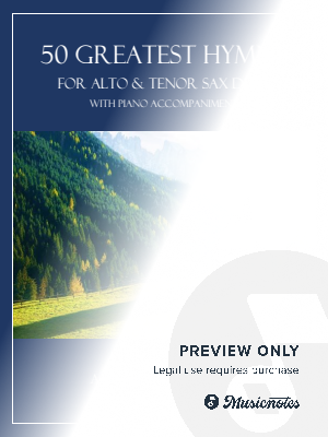 50 Greatest Hymns for Alto and Tenor Sax Duet with Piano Accompaniment