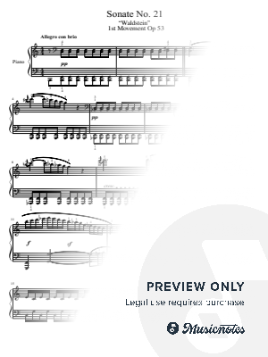 Beethoven, Sonata in C Major, Op. 53 No. 21 "Waldstein", 1st Mov, Original With Fingering