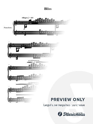 Bliss (Piano solo version) by Alessandro Marino - Sheet Music