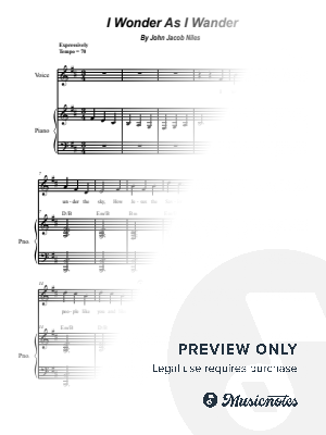 I Wonder As I Wander (Vocal solo - High Voice)