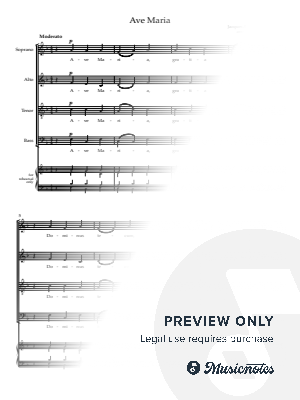 Ave Maria (Arcadelt arr Mark Keane) Key F Major SATB by Dr Mark Keane - Sheet Music