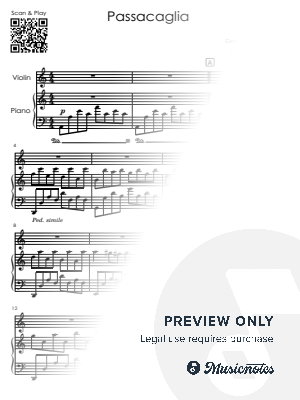 Passacaglia – Handel / Halvorsen | Violin & Piano DUET (MEDIUM)