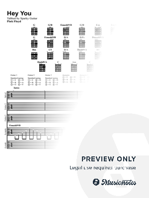 Hey You by SparkyGuitar - Sheet Music