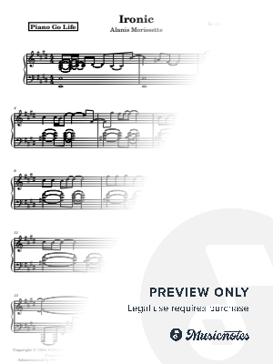 Ironic by Piano Go Life  - Sheet Music