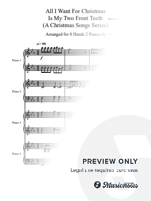 All I Want For Christmas Is My Two Front Teeth - Don Gardner - Alexander Pomaz - 8 Hands 2 Pianos