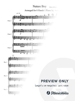 Nature Boy - Eden Ahbez - Alexander Pomaz - 6 Hands Piano