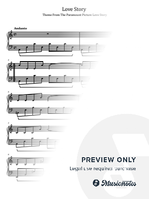 Love Story (Where Do I Begin) for Easy Piano, Francis Lai