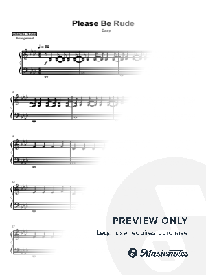 Please Be Rude by Atlantic Lights - Sheet Music