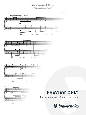 Kiss From A Rose, Seal "Batman Forever" OST, for Piano Solo