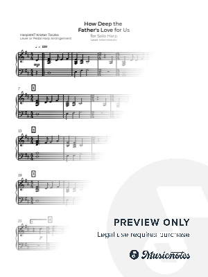 How Deep the Father's Love for Us by Harpistkt Kristan Toczko - Sheet Music