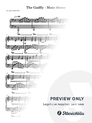 Main theme from the Gadfly by Shostakovich arranged for piano solo by Pablo Ortiz