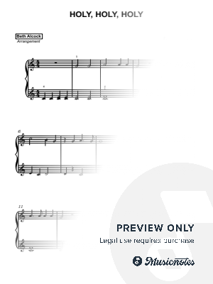 Holy, Holy, Holy - hymn | easy piano