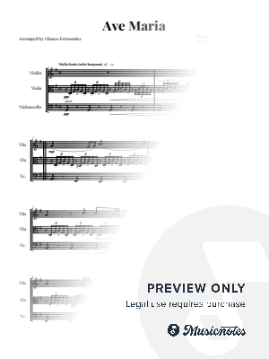 Ave Maria - Schubert | STRING TRIO by Glauco Fernandes - Sheet Music