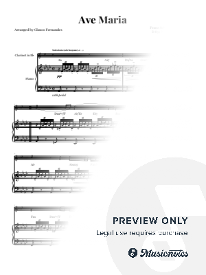 Ave Maria - Schubert | Bb CLARINET & PIANO (with Chords)