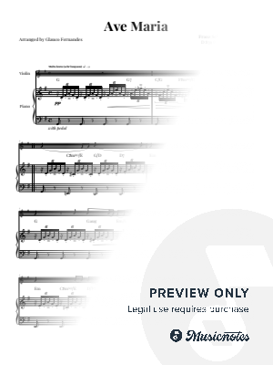 Ave Maria - Schubert | VIOLIN & PIANO (with Chords)