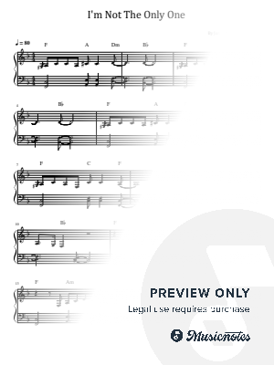 I'm Not The Only One, Sam Smith, for Piano Solo With Chords