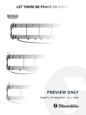 Let There Be Peace on Earth - beginner piano