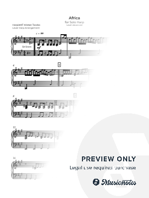 Africa by Harpistkt Kristan Toczko - Sheet Music