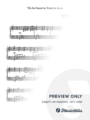 'Tis So Sweet to Trust in Jesus by John Dennis McCoy - Sheet Music