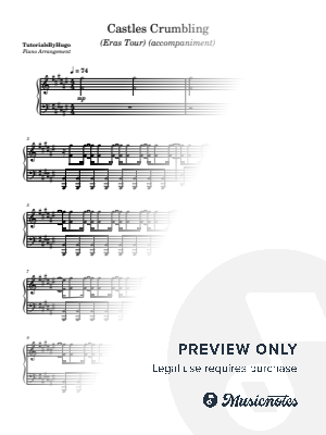 Castles Crumbling (Eras Tour Version) [accompaniment] by TutorialsByHugo - Sheet Music