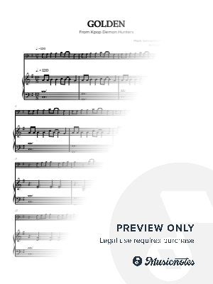 Golden from K-pop Demon Hunters | cello and piano sheet music by Benzaiten Editions - Sheet Music