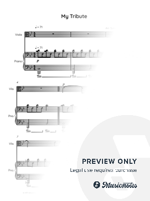 My Tribute by Matthew Pyeon - Sheet Music