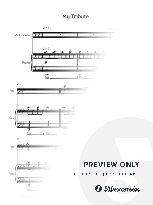 My Tribute by Matthew Pyeon - Sheet Music
