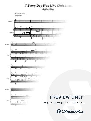 If Every Day Was Like Christmas (Solo Bb-Instrument with Piano)