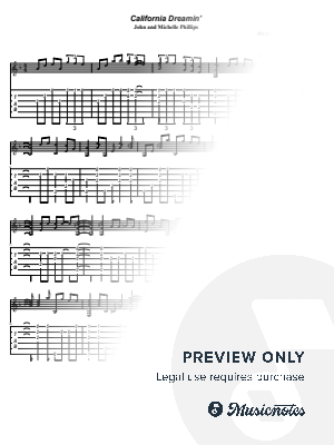 California Dreamin' by Gary Gontier@SeriousGuitar.com - Sheet Music