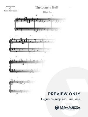 The Lonely Bull by Bernie Schweickart - Sheet Music